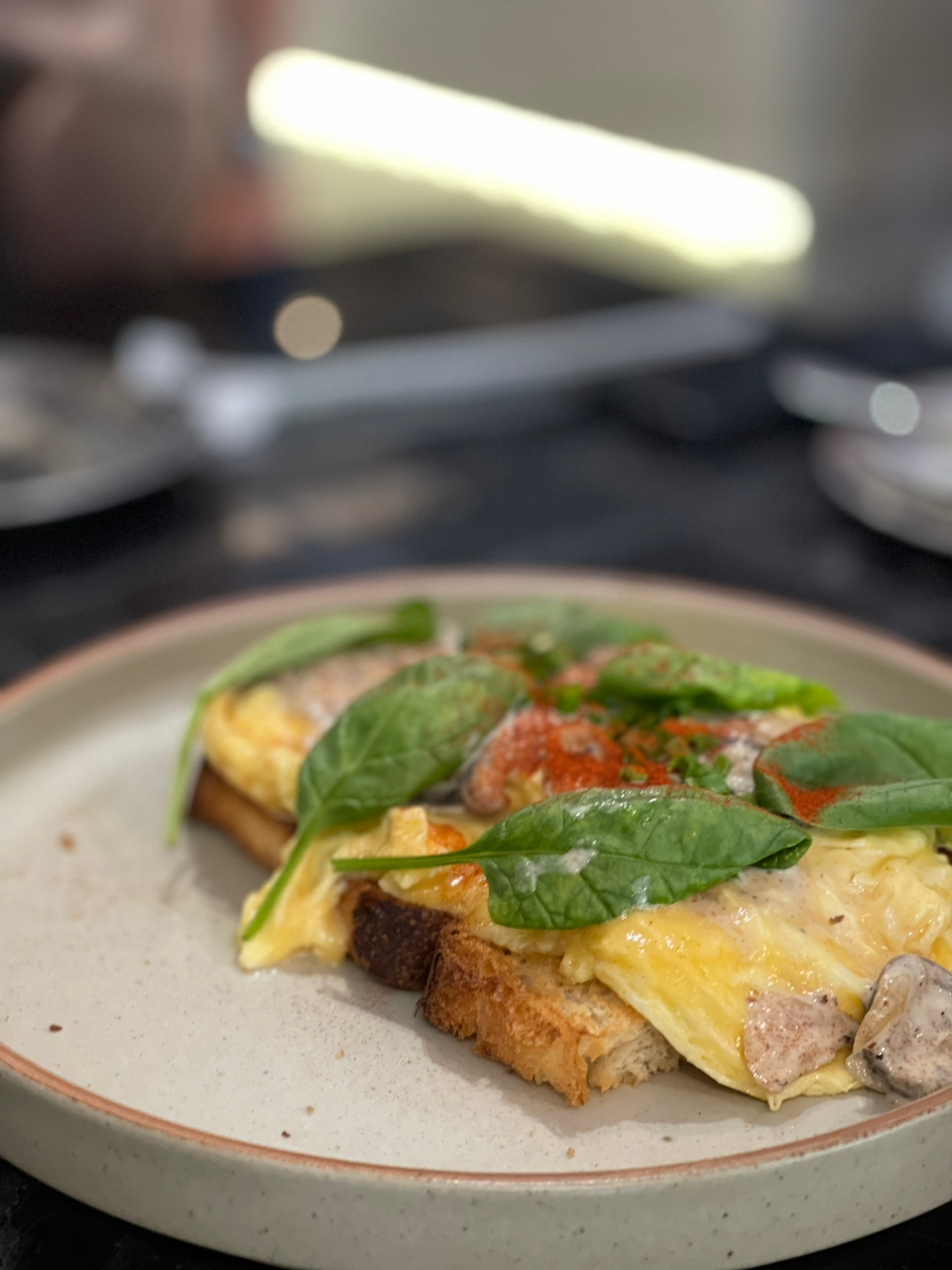 WILD MUSHROOM SCRAMBLED EGG TOAST